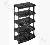 Полка для  обуви 5-ти ярусная черная (Люкс) 0724 ✅ базовая цена 370.57 грн. ✔ Опт ✔ Акции ✔ Заходите! - Интернет-магазин Fortuna-opt.com.ua.