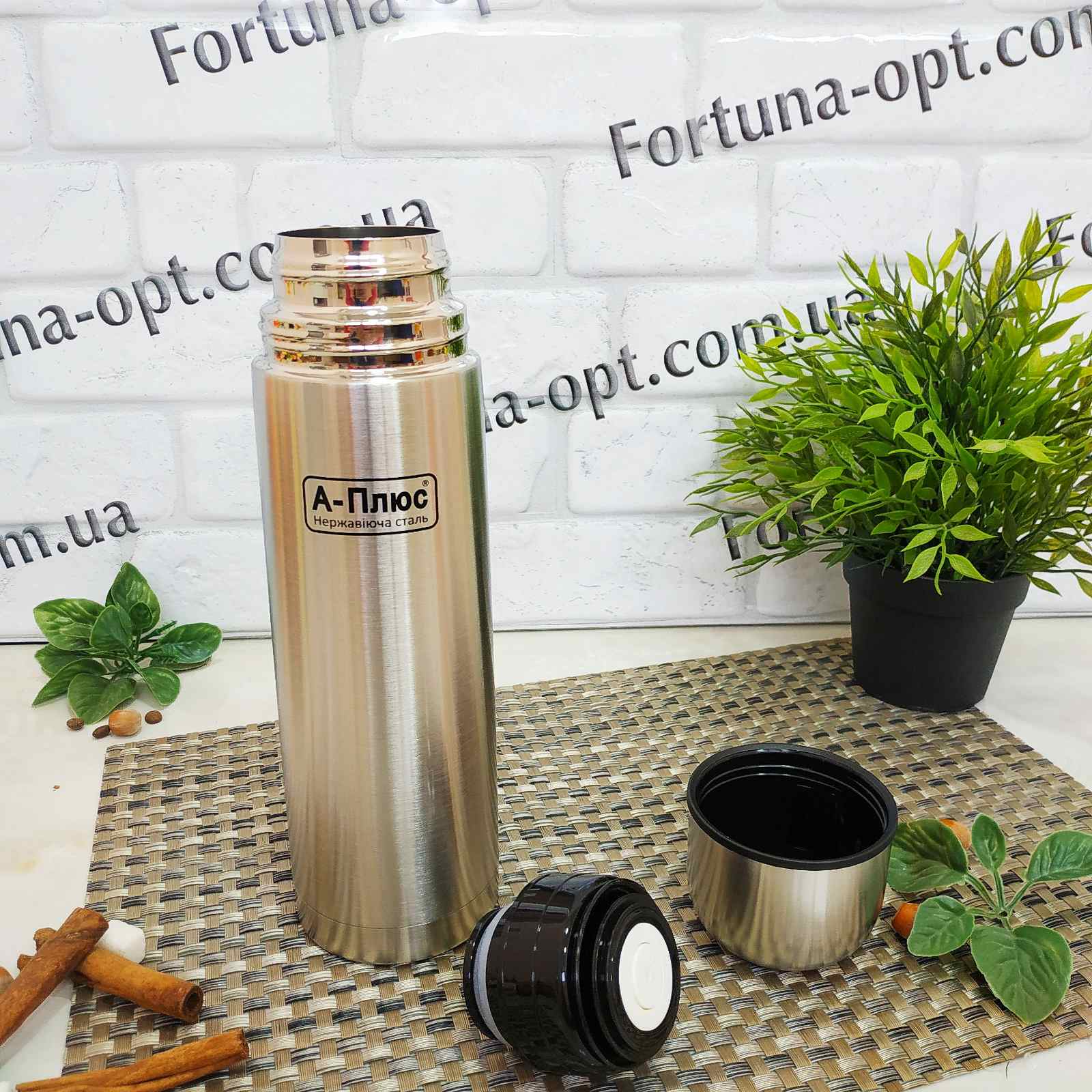 Термос из нержавеющей стали  A-Plus 1753 - 750 мл ➜ фото ➜ розн цена $5.60 - Интернет-магазин ✅ Fortuna-opt.com.ua. ✅