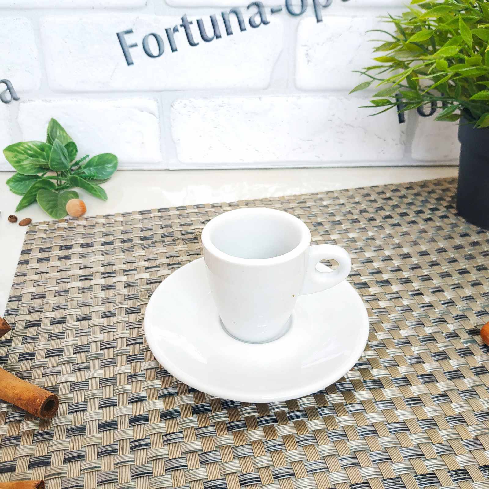 Чашка с блюдцем 90 мл/блюдце 12,5см "Хорека" белая керамика SNT - 13629-06 ✅ базовая цена 10.41 грн. ✔ Опт ✔ Скидки ✔ Заходите! - Интернет-магазин ✅ Фортуна-опт ✅