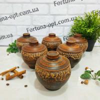   Горшки в дух, 600мл кр.глина (глечик глазурь ) 6 шт/наб 7788 ✅ базовая цена 348.10 грн. ✔ Опт ✔ Акции ✔ Заходите! - Интернет-магазин Fortuna-opt.com.ua.