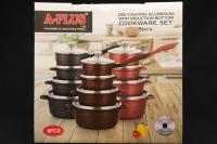 Набор кастрюль с мраморным покрытием А-Плюс -1507  ✅ базовая цена $54.61 ✔ Опт ✔ Акции ✔ Заходите! - Интернет-магазин Fortuna-opt.com.ua.