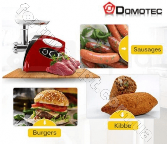 Электрическая мясорубка с соковыжималкой Domotec MS-2019 2400 Вт Красная ✅ базовая цена $52.57 ✔ Опт ✔ Скидки ✔ Заходите! - Интернет-магазин ✅ Фортуна-опт ✅
