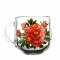 Чашка стекло 300 мл Грамине цветы 8127 ✅ базовая цена 27.14 грн. ✔ Опт ✔ Акции ✔ Заходите! - Интернет-магазин Fortuna-opt.com.ua.