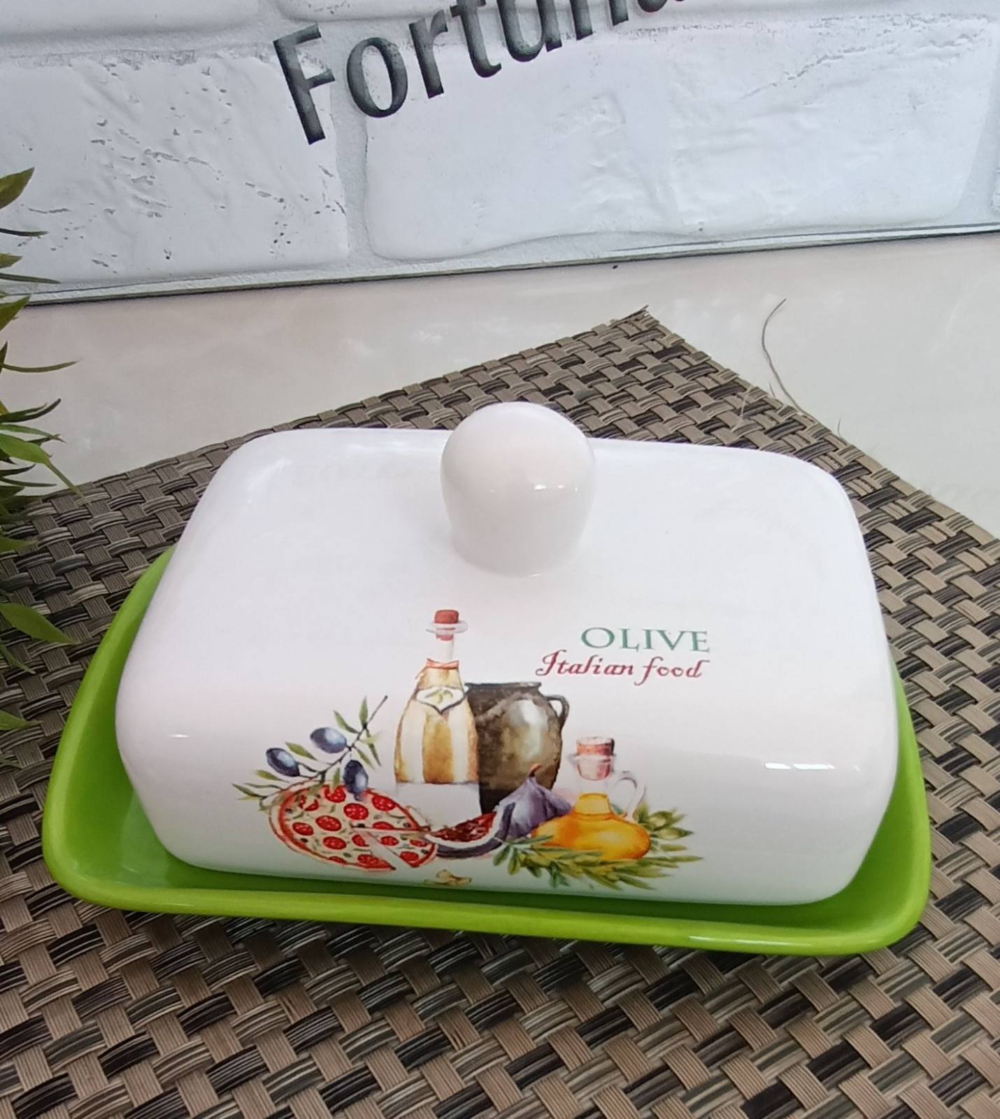 Масленка керамическая Итальянские травы - 3397-13 ✅ базовая цена 188.48 грн. ✔ Опт ✔ Скидки ✔ Заходите! - Интернет-магазин ✅ Фортуна-опт ✅