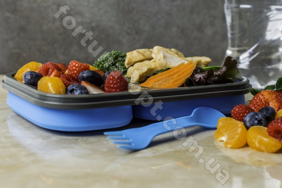 Ланч-бокс силиконовый складной Frico FRU - 384 - 600+300 мл  ✅ базовая цена $7.26 ✔ Опт ✔ Скидки ✔ Заходите! - Интернет-магазин ✅Фортуна-опт ✅