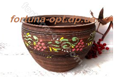 Макитра 3 л без крышки рисованная (красная глина) ➜ Оптом и в розницу ✅ актуальная цена - Интернет магазин ✅ Фортуна ✅