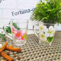 Чашка стекло 300 мл Капучино цветы 8140 ✅ базовая цена 50.37 грн. ✔ Опт ✔ Акции ✔ Заходите! - Интернет-магазин Fortuna-opt.com.ua.