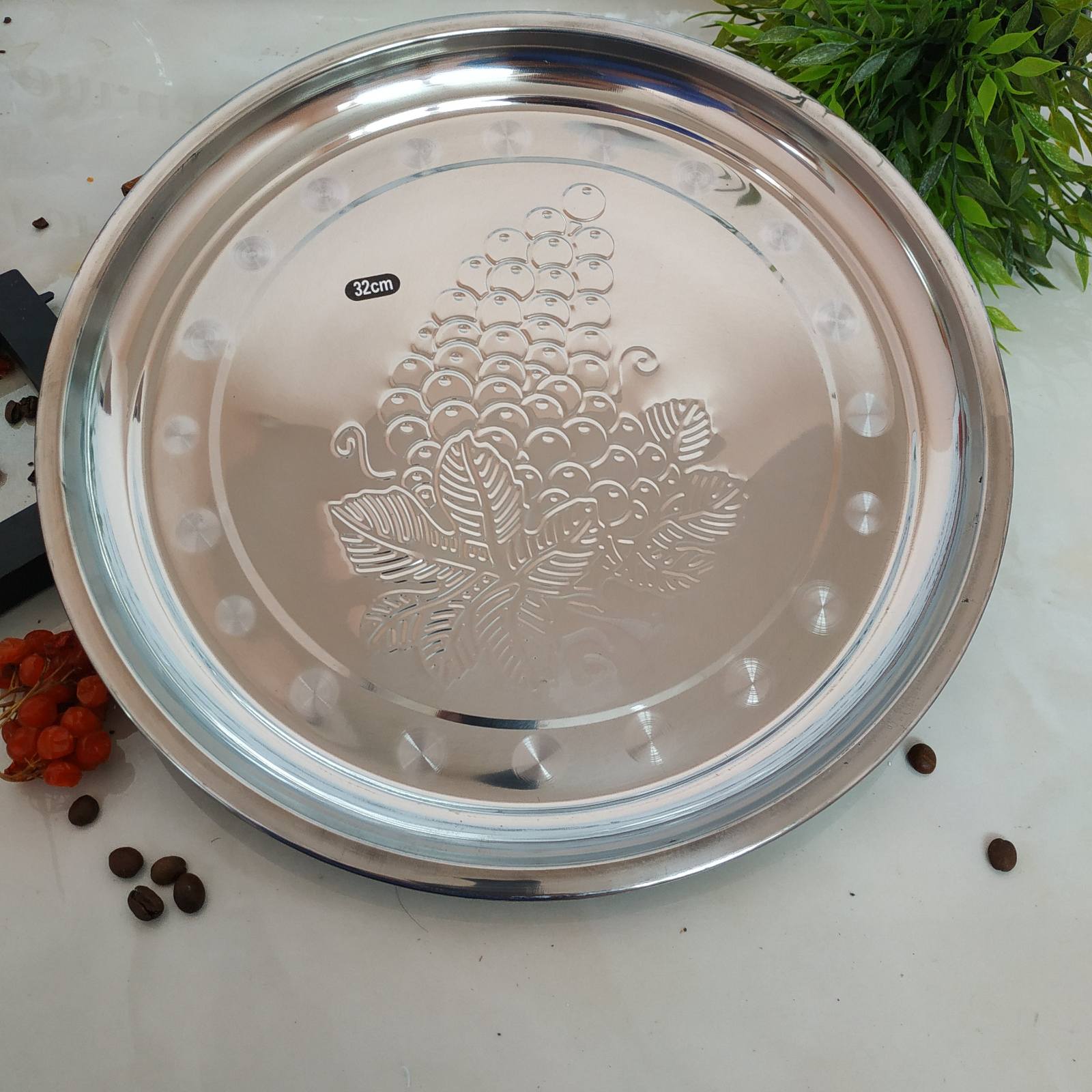 Разнос нержавеющий 32 см - 1734 ✅ базовая цена 62.52 грн. ✔ Опт ✔ Скидки ✔ Заходите! - Интернет-магазин ✅ Фортуна-опт ✅