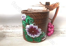 Стакан рисованный -350 мл (красная глина) ➜ Оптом и в розницу ✅ актуальная цена - Интернет магазин ✅ Фортуна ✅