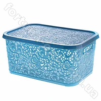 Корзина с крышкой пластиковая Ажур 22 л - 0746 ✅ базовая цена 105.73 грн. ✔ Опт ✔ Скидки ✔ Заходите! - Интернет-магазин ✅ Фортуна-опт ✅