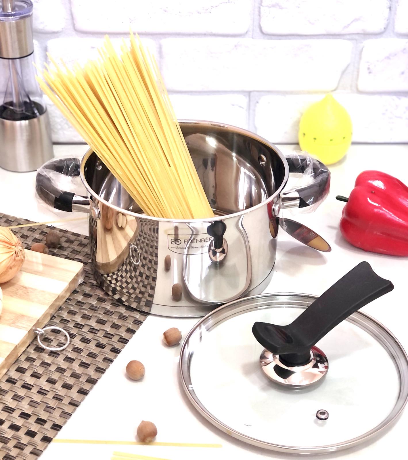 Кастрюля с удобной ручкой Edenberg EB - 3698 - 7.7 л ✅ базовая цена $16.67 ✔ Опт ✔ Скидки ✔ Заходите! - Интернет-магазин ✅ Фортуна-опт ✅