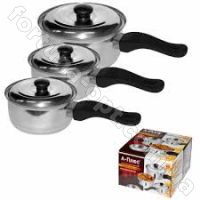 Набор ковшиков 3 шт с крышками A-Plus - 0776 ✅ базовая цена $7.93 ✔ Опт ✔ Акции ✔ Заходите! - Интернет-магазин Fortuna-opt.com.ua.