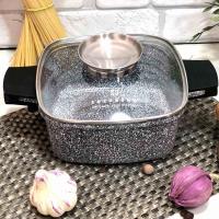 Казан - жаровня с мраморным покрытием Edenberg ЕВ - 3975 - 6,5 л - 28 см ✅ базовая цена $20.94 ✔ Опт ✔ Акции ✔ Заходите! - Интернет-магазин Fortuna-opt.com.ua.