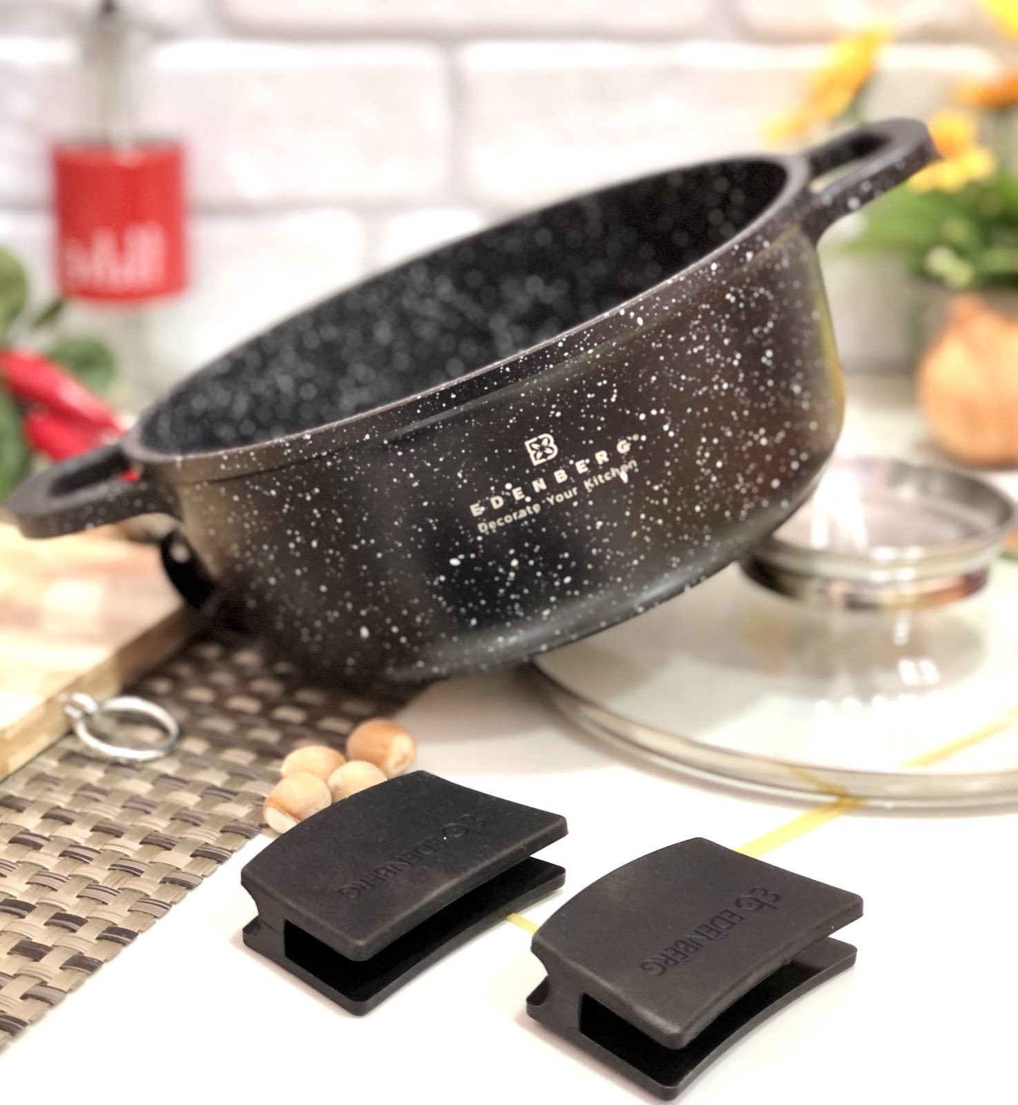 Казан круглый с крышкой Edenberg EB 8117 - 3,6 л - 22 см ✅ базовая цена $17.33 ✔ Опт ✔ Скидки ✔ Заходите! - Интернет-магазин ✅ Фортуна-опт ✅