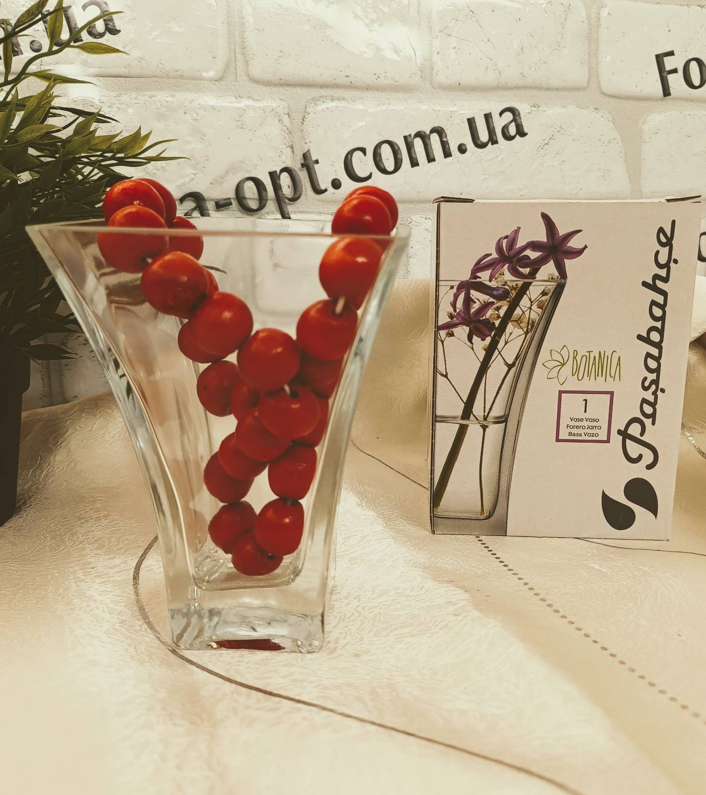 Ваза стекло "Ботаника" 140мм 80147 ✅ базовая цена 180.57 грн. ✔ Опт ✔ Скидки ✔ Заходите! - Интернет-магазин ✅ Фортуна-опт ✅