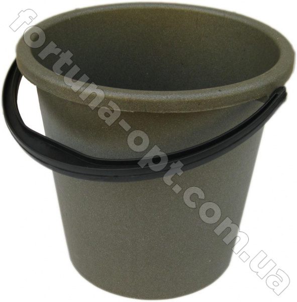 Ведро пластиковое черное 2 сорт 10 л - 0009  ✅ базовая цена 63 грн. ✔ Опт ✔ Акции ✔ Заходите! - Интернет-магазин Fortuna-opt.com.ua.