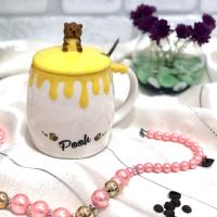 Чашка с крышкой и ложкой керамика 400 мл Pooh Stenson - 00529 ✅ базовая цена $6.46 ✔ Опт ✔ Акции ✔ Заходите! - Интернет-магазин Fortuna-opt.com.ua.