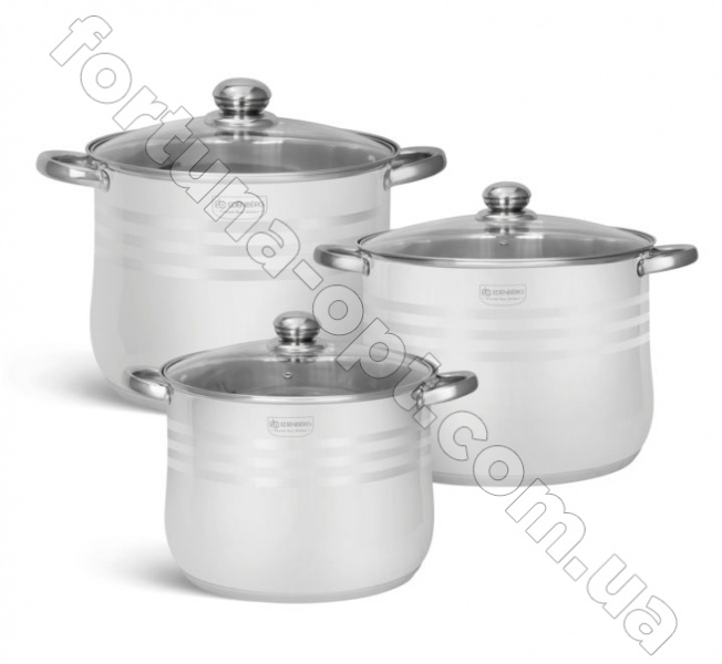 Набор больших кастрюль из нержавейки Edenberg EB - 517➜ Опт и розница ✅ актуальная цена -Интернет магазин ✅ Фортуна ✅