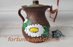 Кувшин 1,5л рисованный (красная глина) ➜ Оптом и в розницу ✅ актуальная цена - Интернет магазин ✅ Фортуна ✅