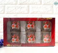 Набор стеклянных чашек 6 предметов Ретро 8252 ➜ Оптом и в розницу ✅ актуальная цена - Интернет магазин ✅ Фортуна ✅