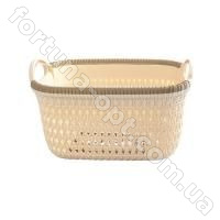 Корзина с ручками пластиковая 39*48*32 см - Stenson - 85310  ✅ базовая цена $9.12 ✔ Опт ✔ Акции ✔ Заходите! - Интернет-магазин Fortuna-opt.com.ua.