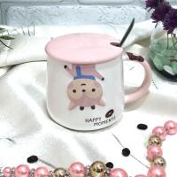 Чашка керамическая с крышкой и ложкой 400 мл "Animals" Stenson - 00203 ✅ базовая цена $3.78 ✔ Опт ✔ Акции ✔ Заходите! - Интернет-магазин Fortuna-opt.com.ua.