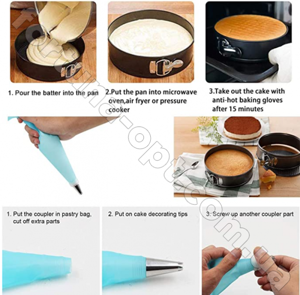 Набор разъемных форм для выпечки Empire EM - 9845 (3 шт) ✅ базовая цена $5.74 ✔ Опт ✔ Скидки ✔ Заходите! - Интернет-магазин ✅ Фортуна-опт ✅