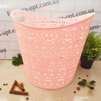 Корзина-плетенка с ручками пластиковая 39*38*37 см - Stenson - 85452 ✅ базовая цена $5.80 ✔ Опт ✔ Акции ✔ Заходите! - Интернет-магазин Fortuna-opt.com.ua.