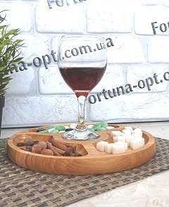 Менажница Ясень 25см круглая 3 секции 0125 ✅ базовая цена 197.14 грн. ✔ Опт ✔ Скидки ✔ Заходите! - Интернет-магазин ✅ Фортуна-опт ✅