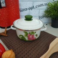 Кастрюля эмалированная коническая 2 л Роза кавказа 1810/3 ➜ Оптом и в розницу ✅ актуальная цена -Интернет магазин ✅ Фортуна ✅