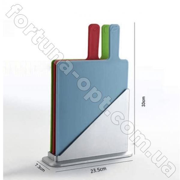 Набор разделочных досок на подставке  3 шт  A-Plus -0303 ✅ базовая цена $11.71 ✔ Опт ✔ Скидки ✔ Заходите! - Интернет-магазин ✅ Фортуна-опт ✅