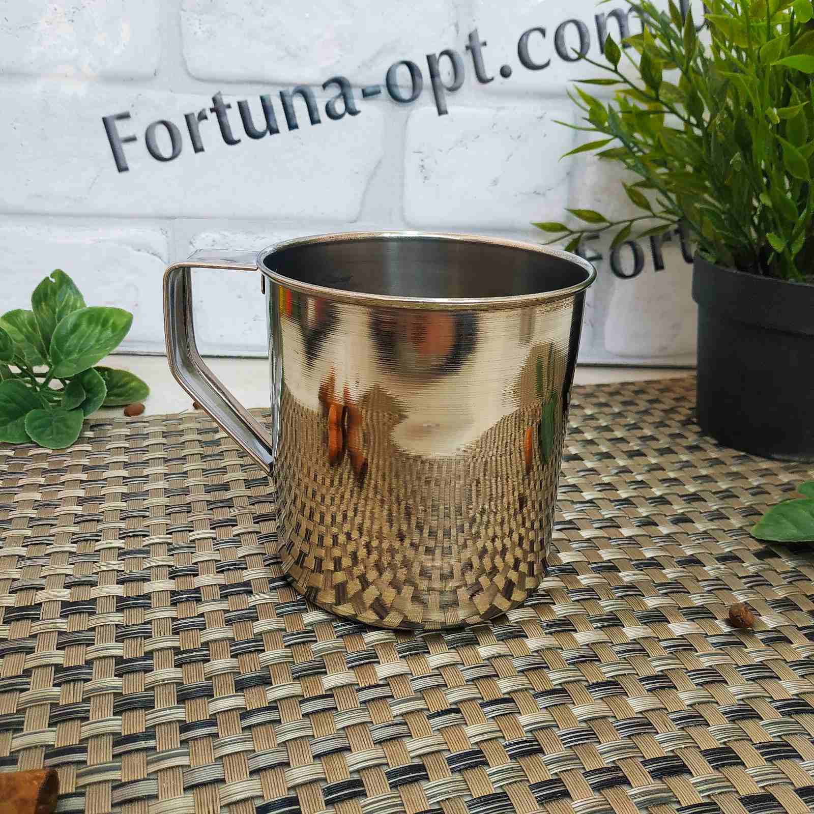 Кружка из нержавеющей стали 10 см A-Plus - 0275 ✅ базовая цена $1.15 ✔ Опт ✔ Скидки ✔ Заходите! - Интернет-магазин ✅ Фортуна-опт ✅