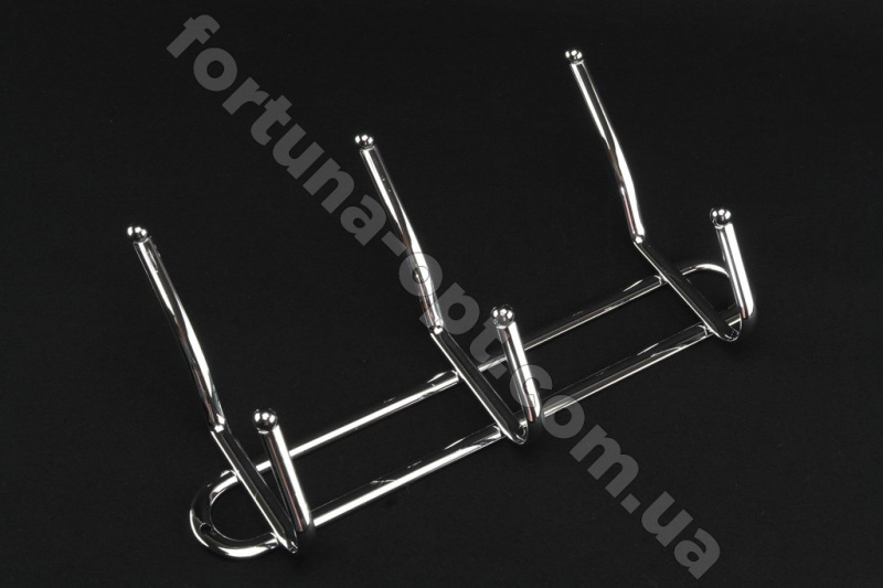 Вешалка нержавеющая 3 крючка 1162 ✅ базовая цена $2.25 ✔ Опт ✔ Акции ✔ Заходите! - Интернет-магазин Fortuna-opt.com.ua.