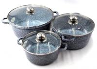 Набор кастрюль с мраморным покрытием Benson BN - 324 ✅ базовая цена $46.57 ✔ Опт ✔ Акции ✔ Заходите! - Интернет-магазин Fortuna-opt.com.ua.