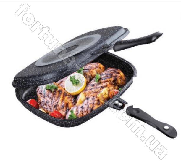 Сковорода гриль двухсторонняя Edenberg EB - 8138 - 32х25см ✅ базовая цена $32.63 ✔ Опт ✔ Скидки ✔ Заходите! - Интернет-магазин ✅ Фортуна-опт ✅