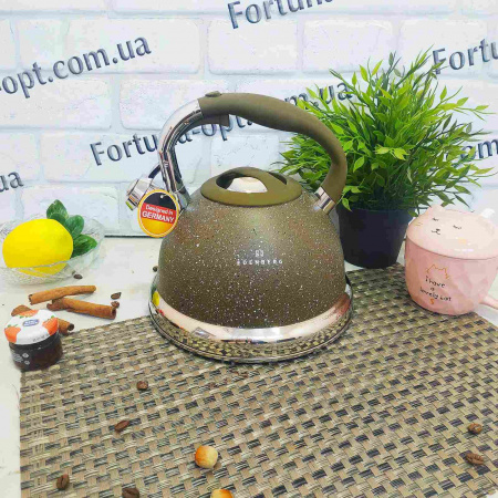 Чайник со свистком на плиту 3 л Edenberg EB - 1955 ✅ базовая цена $17.59 ✔ Опт ✔ Скидки ✔ Заходите! - Интернет-магазин ✅ Фортуна-опт ✅