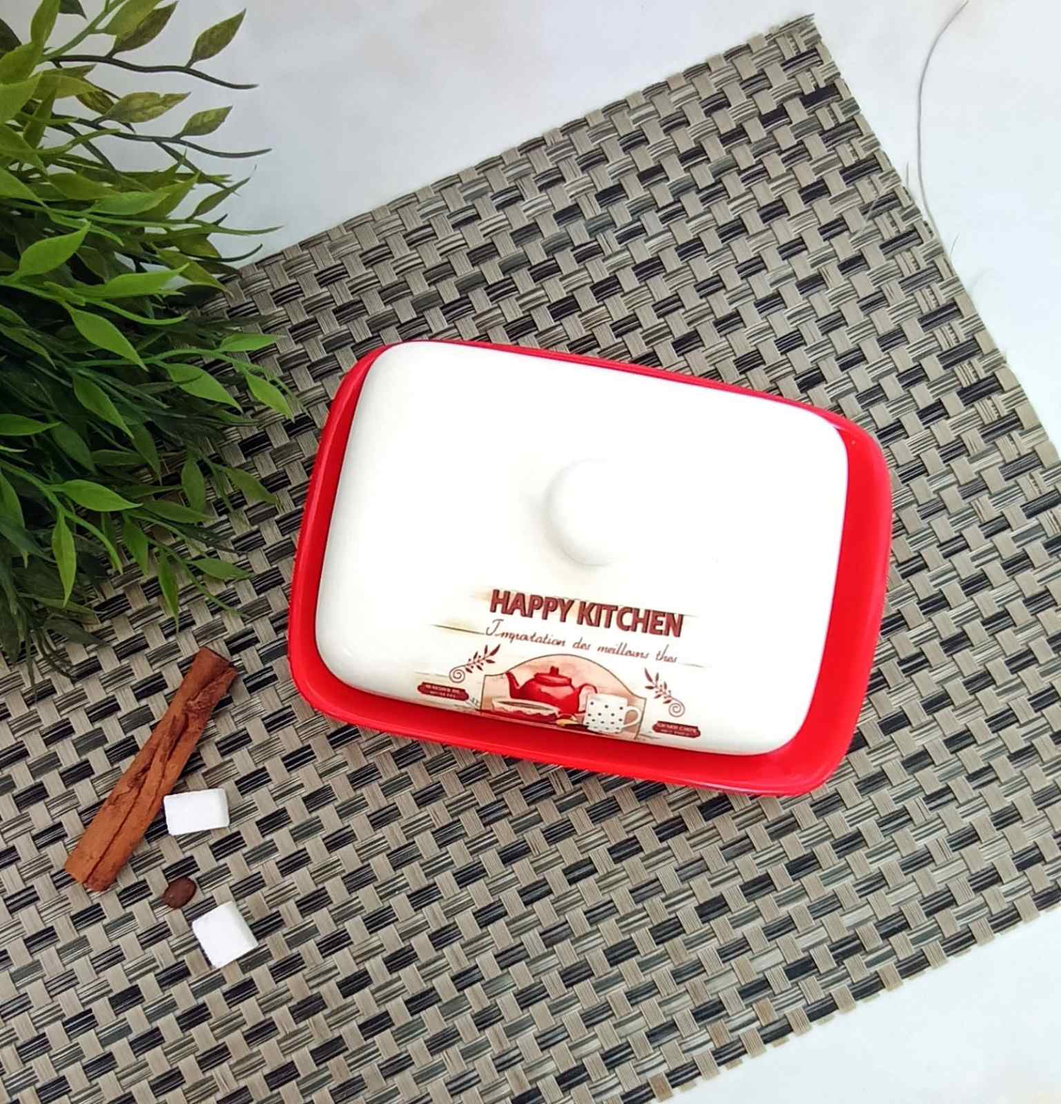 Масленка керамическая Happy Kitchen - 3397-11 ✅ базовая цена 166.32 грн. ✔ Опт ✔ Скидки ✔ Заходите! - Интернет-магазин ✅ Фортуна-опт ✅