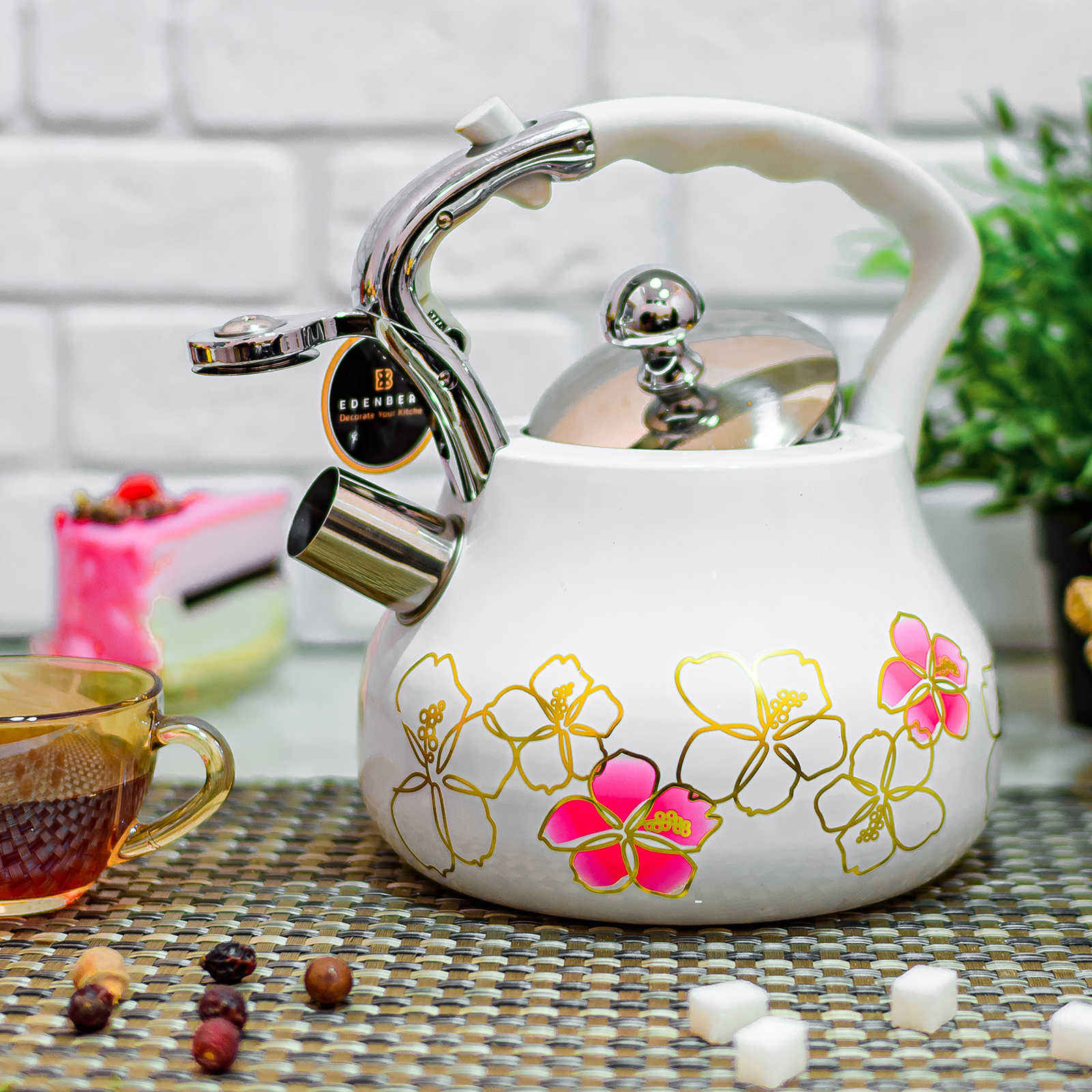 Чайник нержавеющий со свистком 3л Edenberg EB - 8842 ✅ базовая цена $19.99 ✔ Опт ✔ Скидки ✔ Заходите! - Интернет-магазин ✅ Фортуна-опт ✅