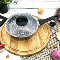 Сковорода с высокими бортами и крышкой Edenberg EB - 3436 - 20см, гранит ✅ базовая цена $13.49 ✔ Опт ✔ Акции ✔ Заходите! - Интернет-магазин Fortuna-opt.com.ua.