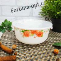 Салатник "6,5" стеклокерамический с крышкой микс 30053/2 ➜ Оптом и в розницу ✅ актуальная цена -Интернет магазин ✅ Фортуна ✅