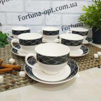 Набор чайный 12 пр 280 мл Нуар 1753-9 ➜ Оптом и в розницу ✅ актуальная цена - Интернет магазин ✅ Фортуна ✅