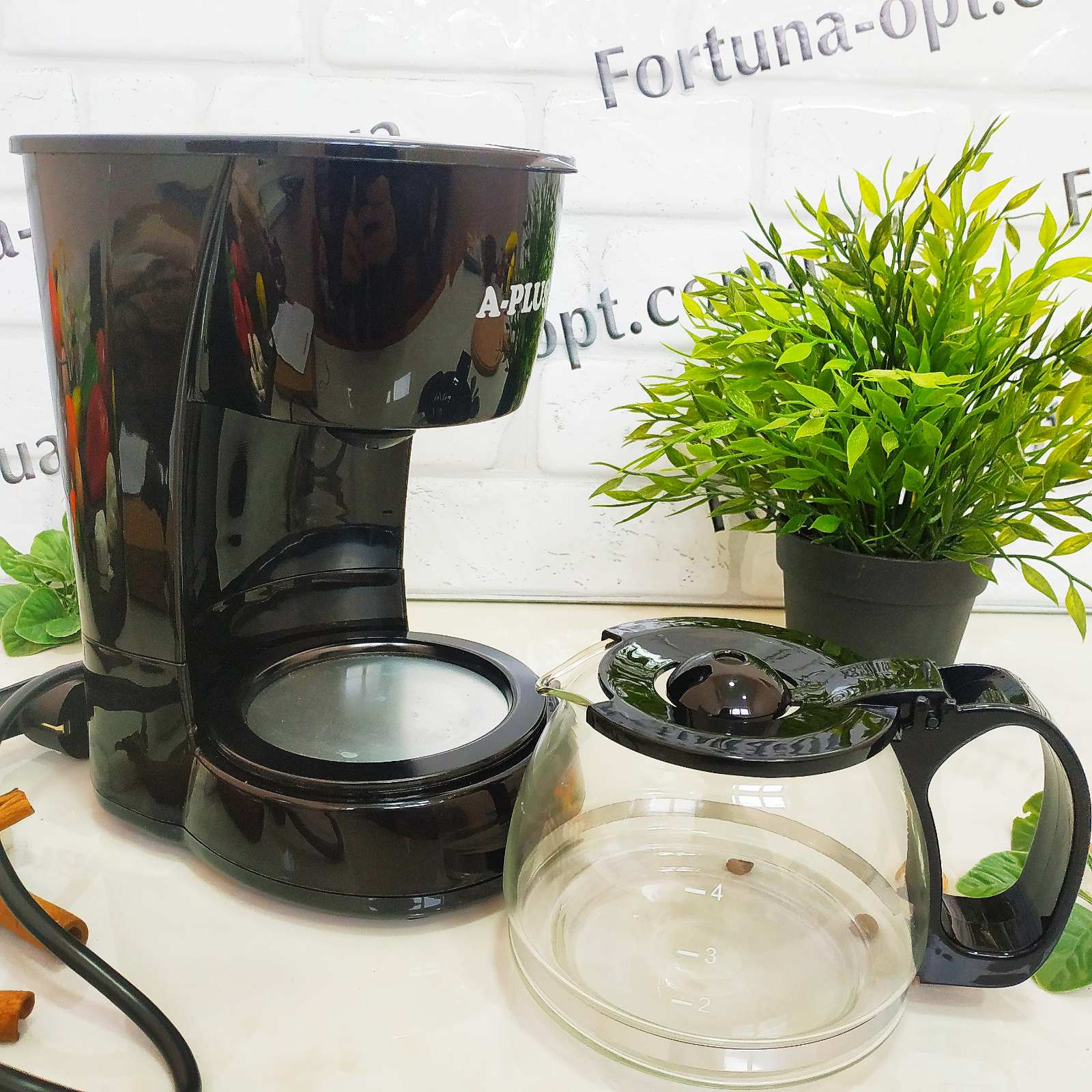 Кофеварка со стеклянным заварником A-Plus - 1548 ✅ базовая цена $14.13 ✔ Опт ✔ Скидки ✔ Заходите! - Интернет-магазин ✅ Фортуна-опт ✅