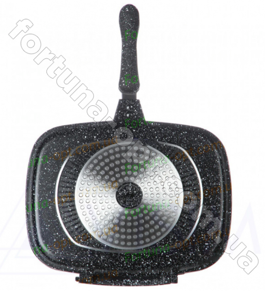 Сковорода для гриля и жарки с мраморным покрытием A-Plus - 1499 - 32 см ✅ базовая цена $20.25 ✔ Опт ✔ Скидки ✔ Заходите! - Интернет-магазин ✅ Фортуна-опт ✅