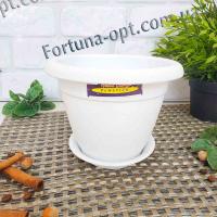 Горшок цветочный Люкс d-17 см, h-13,3 см белый 2934 ✅ базовая цена 25.98 грн. ✔ Опт ✔ Акции ✔ Заходите! - Интернет-магазин Fortuna-opt.com.ua.