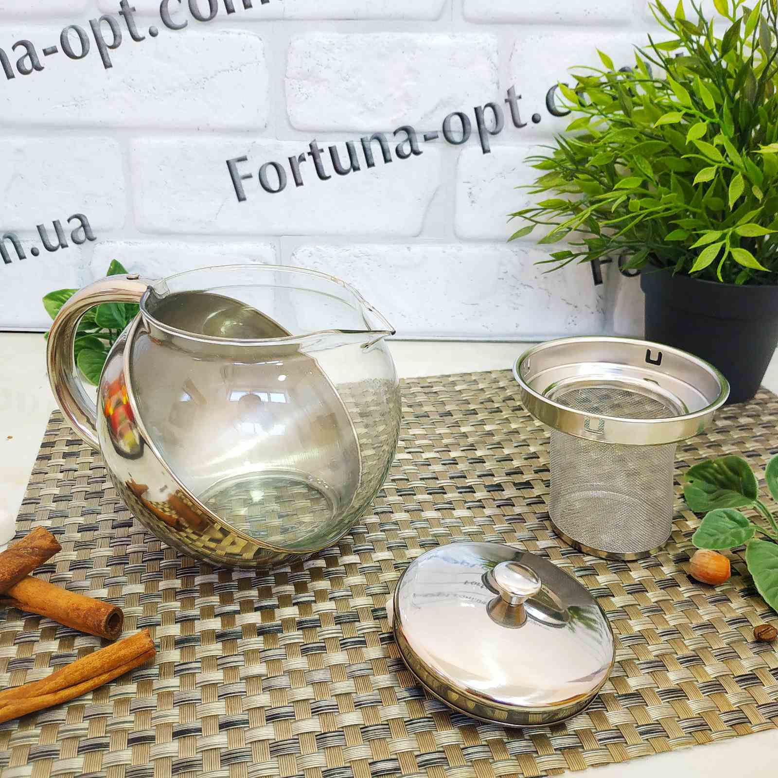 Заварочный чайник в металлическом корпусе 0.9 л A-Plus - 0113 ✅ базовая цена $5.15 ✔ Опт ✔ Скидки ✔ Заходите! - Интернет-магазин ✅ ;Фортуна-опт ✅