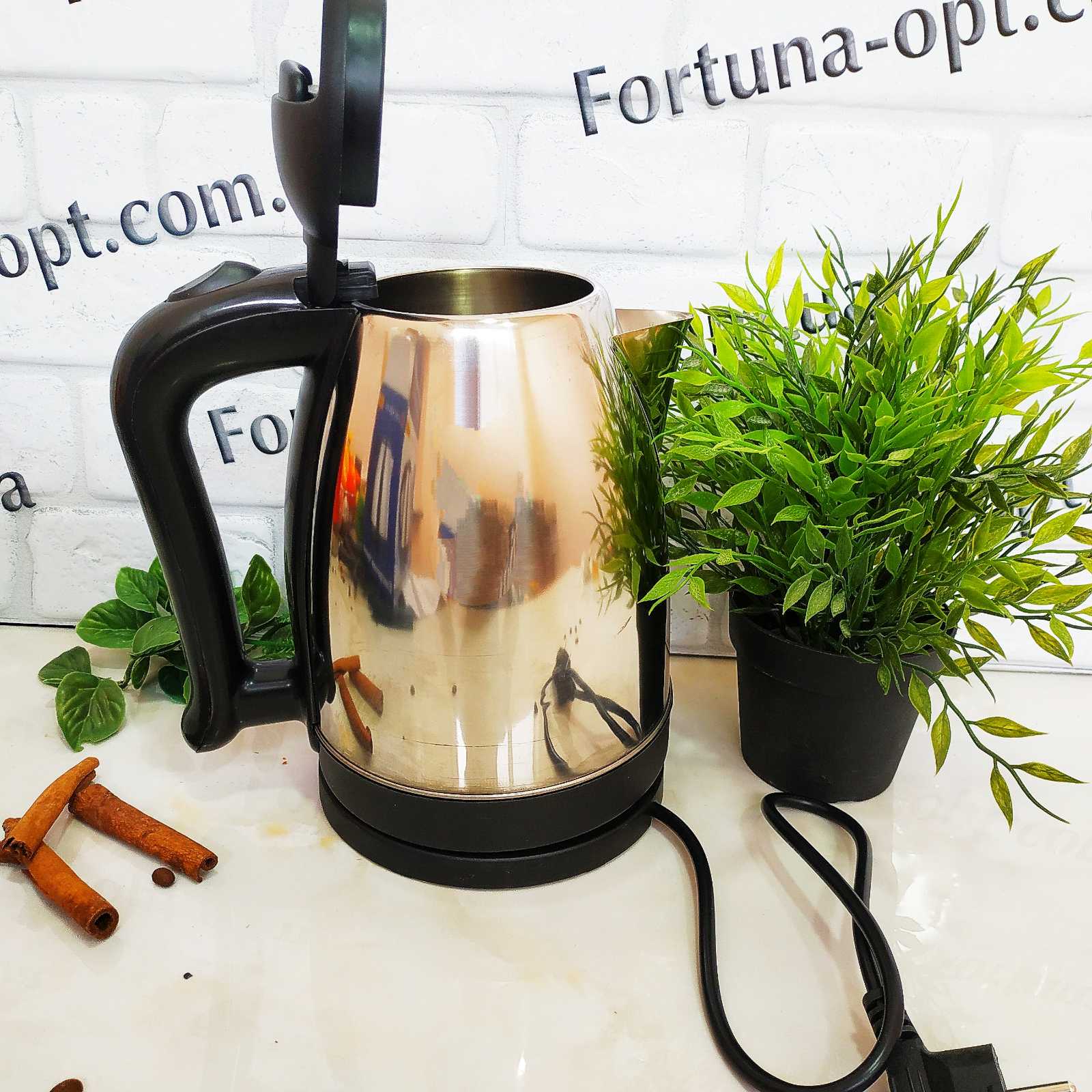 Чайник электрический из нержавеющей стали 1,8 л Edenberg EB - 83516 (1800 Вт) ✅ базовая цена $10.30 ✔ Опт ✔ Скидки ✔ Заходите! - Интернет-магазин ✅ Фортуна-опт ✅