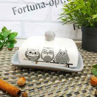 Масленка керамическая Совушки (13х17,h-5,5) 3397-18 ✅ базовая цена 182.50 грн. ✔ Опт ✔ Акции ✔ Заходите! - Интернет-магазин Fortuna-opt.com.ua.
