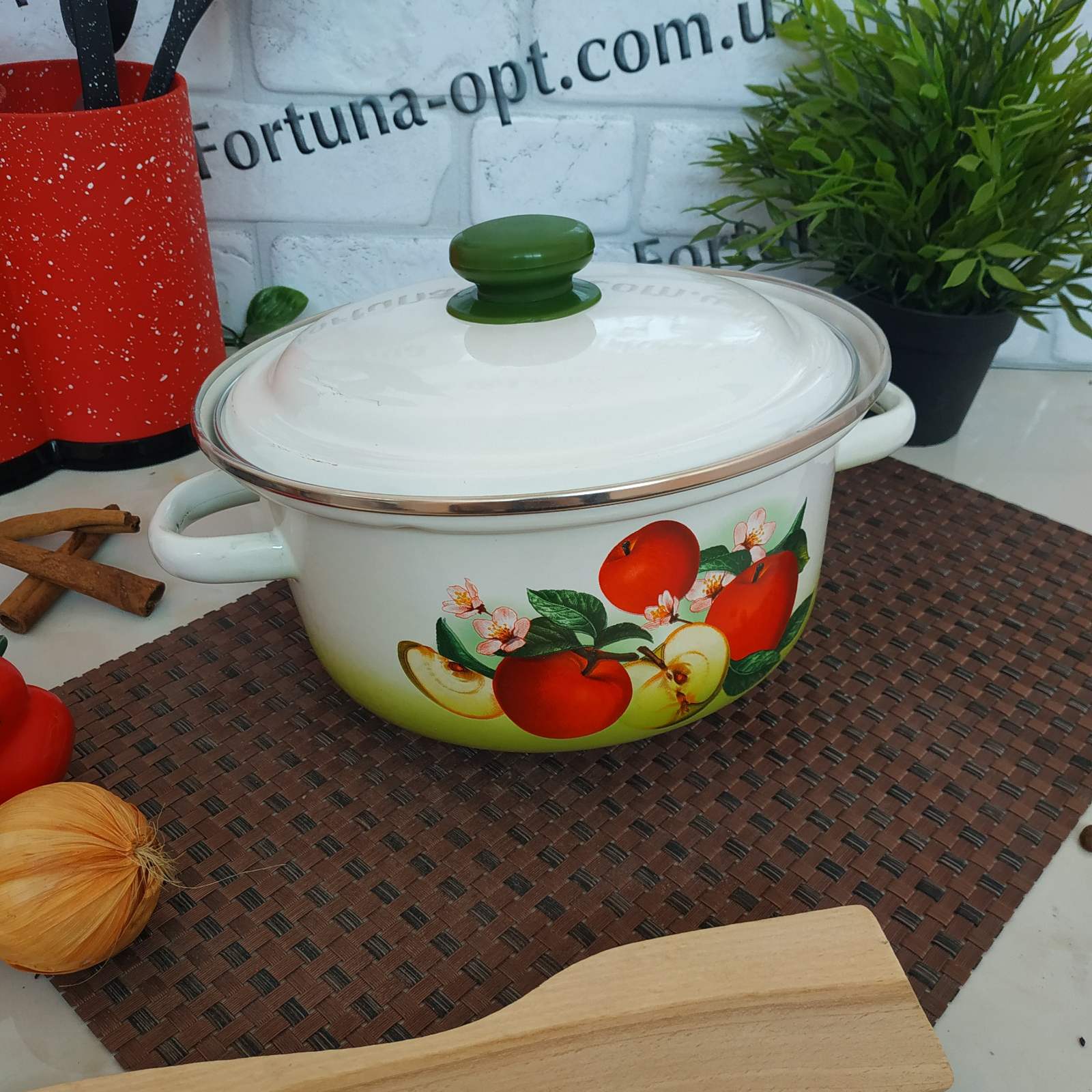 Кастрюля эмалированная коническая 3 л 1812/3 Ароматный ✅ базовая цена 306.51 грн. ✔ Опт ✔ Скидки ✔ Заходите! - Интернет-магазин ✅ Фортуна-опт ✅