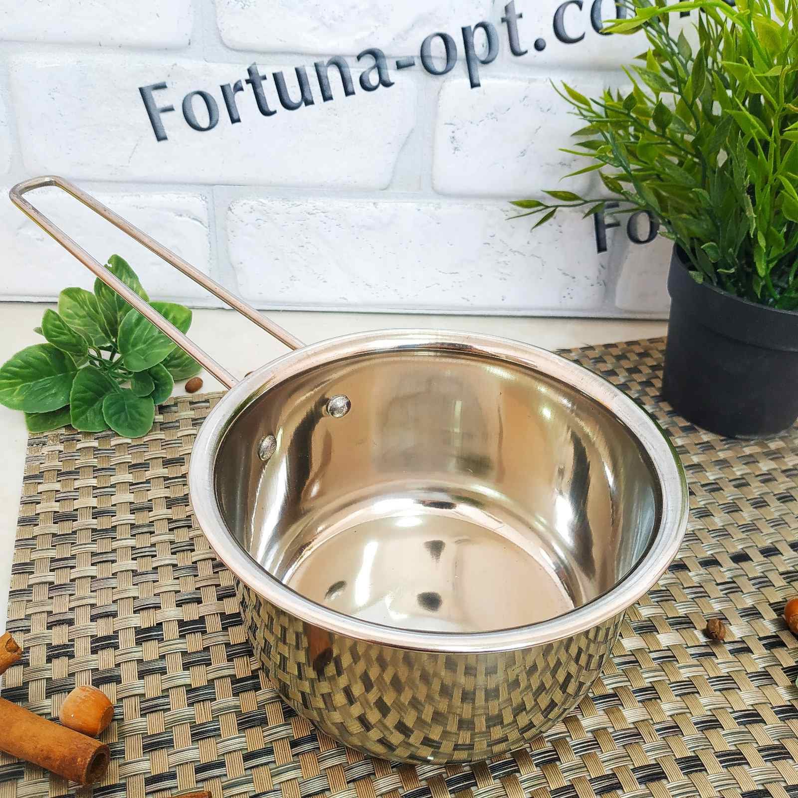 Ковш нержавеющий без крышки 1,9л А-Плюс - 0438 ✅ базовая цена $2.42 ✔ Опт ✔ Скидки ✔ Заходите! - Интернет-магазин ✅ Фортуна-опт ✅