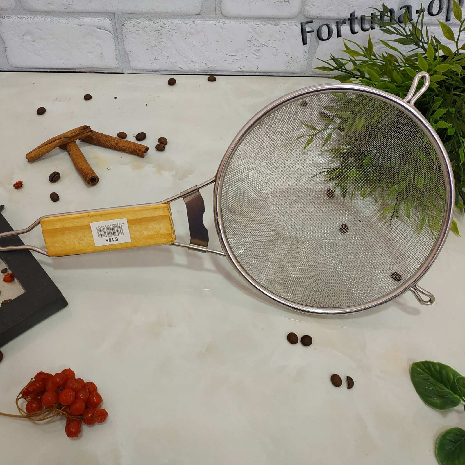 Сито с деревянной ручкой 18.5 см А-Плюс - 185 а-плюс ✅ базовая цена $1.37 ✔ Опт ✔ Скидки ✔ Заходите! - Интернет-магазин ✅ Фортуна-опт ✅